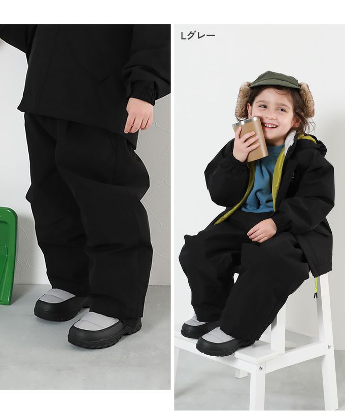 日本 devirock - 防滑防潑水可調鬆緊雪靴-灰