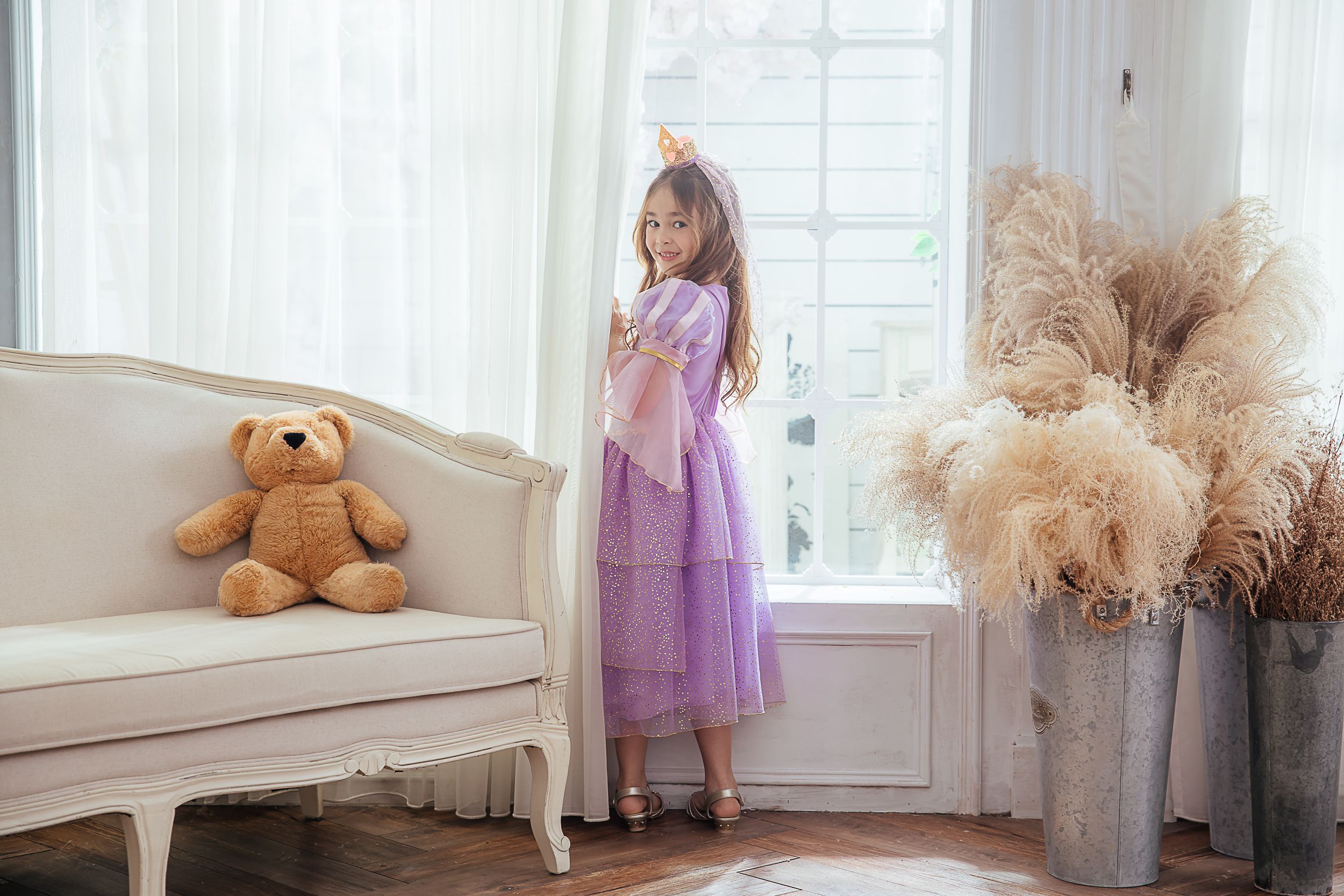 Love, Charlotte - 長髮公主裝-長裙洋裝-內含洋裝+皇冠頭箍