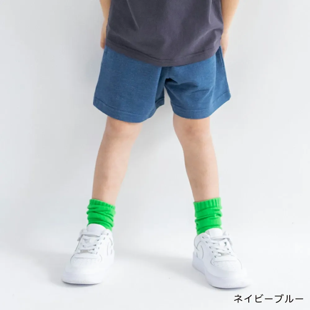 必收！純棉寬鬆舒適短褲-素色-海軍藍