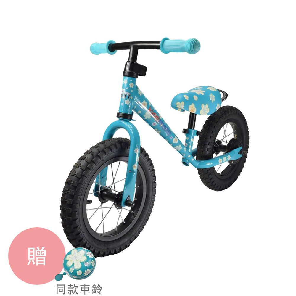 英國 Kiddimoto - 兒童滑步平衡車-夏日花朵(無煞車) (85~115cm/50kg內)-買就送同款車鈴