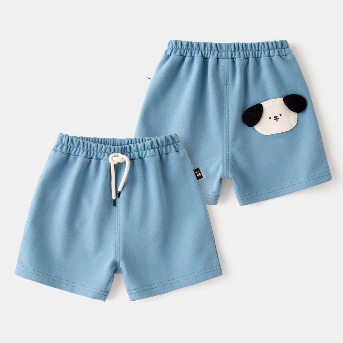 Q萌腰鬆緊短褲-小象-灰色