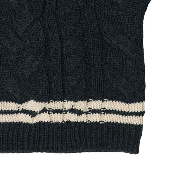 akachan honpo - 針織背心.-深藍色