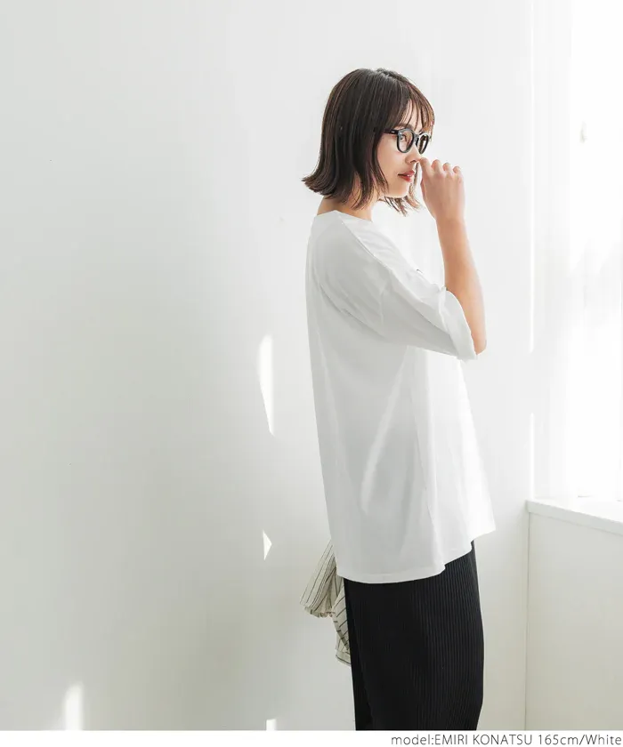 日本 COCA - 美式LOGO 寬版薄長袖上衣-大人-白