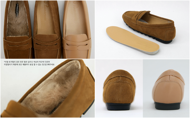 韓國 PINKELEPHANT - 真皮挖洞裝飾樂福鞋(3cm)-米杏