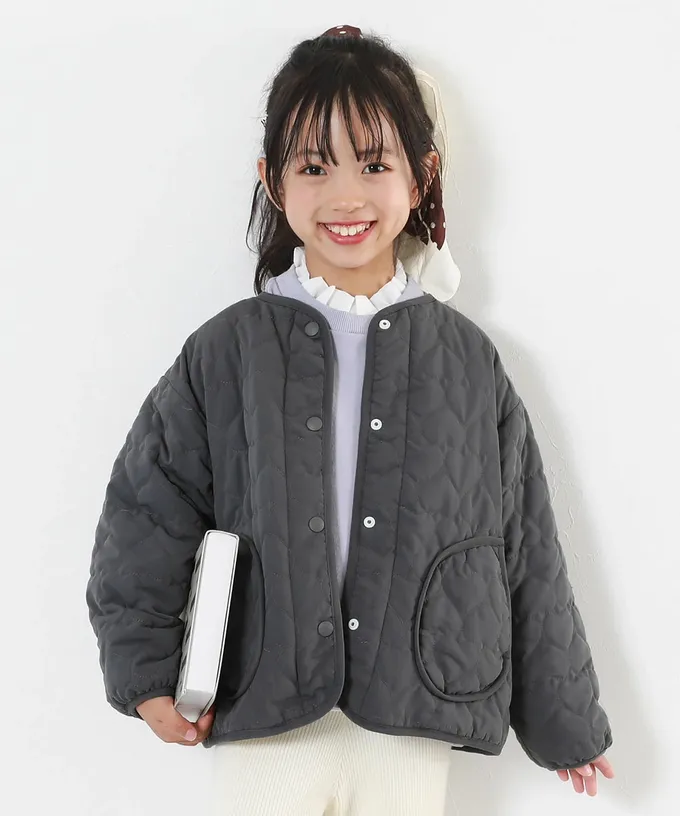 日本 devirock - 心型絎縫內刷毛科技羽絨外套(可機洗)-象牙白