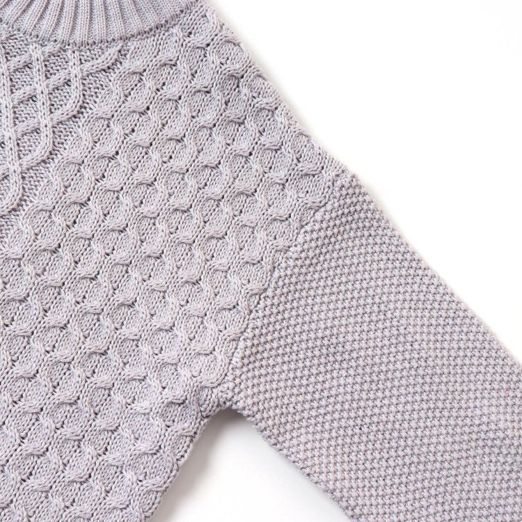 日本 apres les cours - 不規則編織紋針織毛衣-薄荷