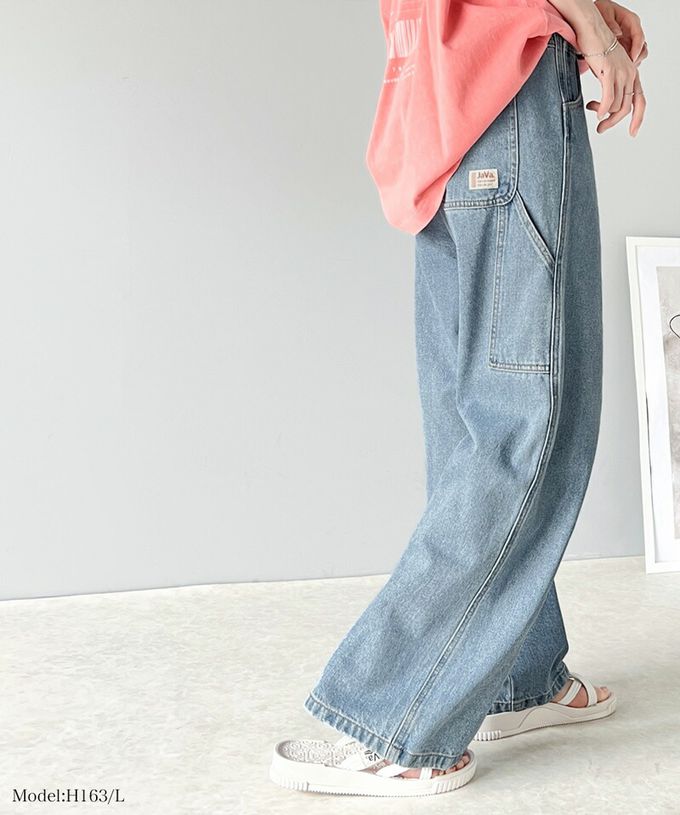 日本 Classical Elf - 超顯瘦厚磅百搭直筒褲-復古刷色