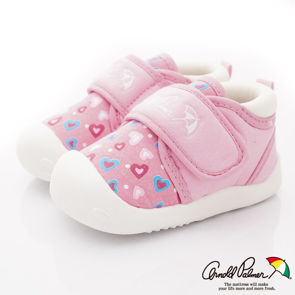 Arnold Palmer 雨傘牌 - 專櫃童鞋-桃心輕量學步鞋專櫃款(寶寶段)-粉-日本尺寸cm