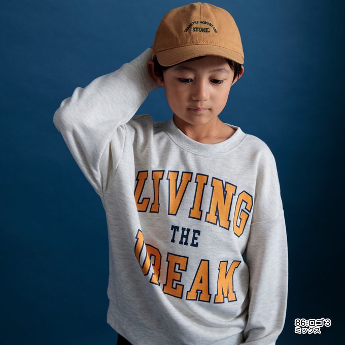 日本 BRANSHES - 裏毛舒適美式休閒上衣-THEATER-黑x藍