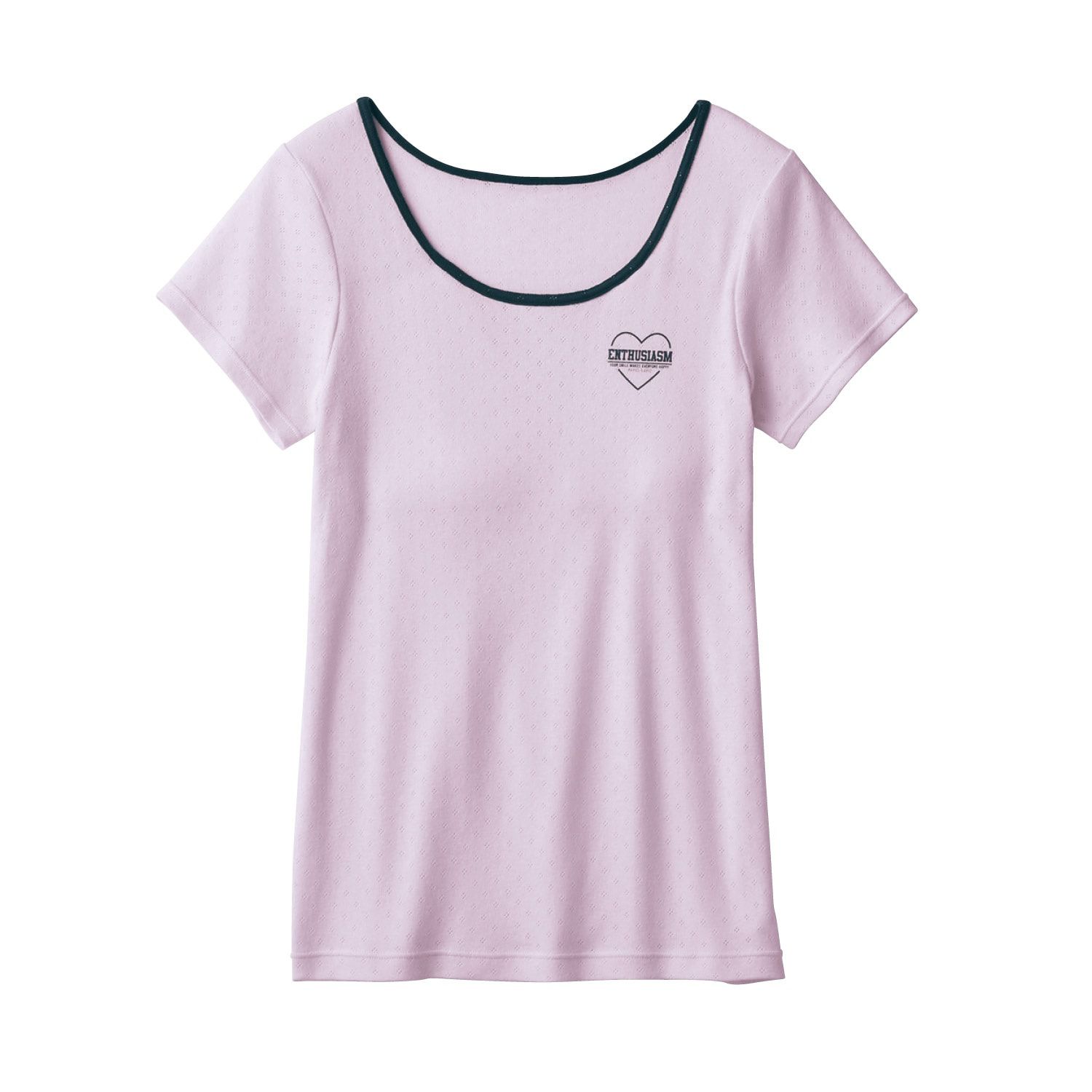 日本 Hummingchouchou - 100%棉 附Bra少女內搭短袖上衣-蝴蝶結-米白