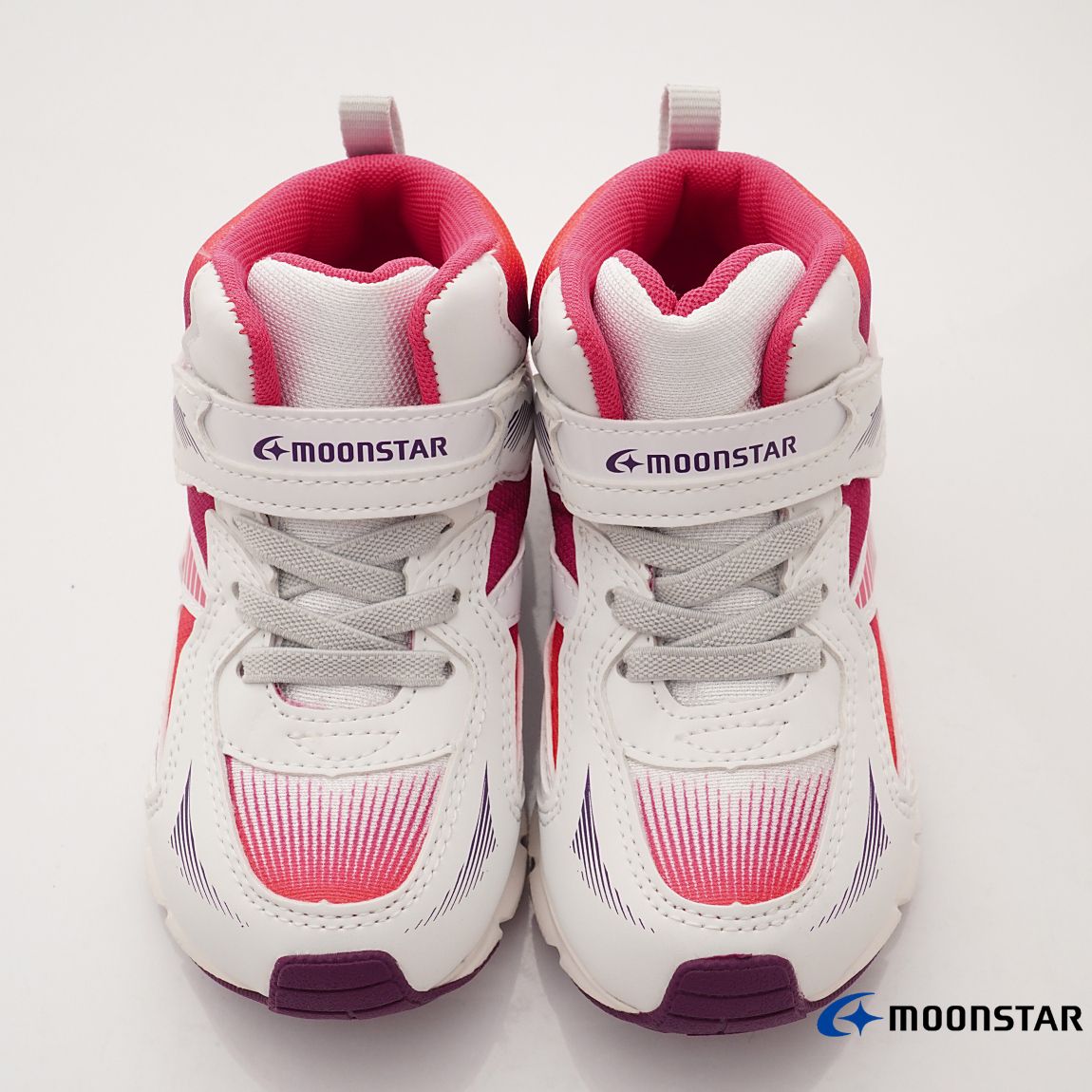 Moonstar日本月星 - 頂級護踝機能穩健款(中大童段)-運動鞋-白
