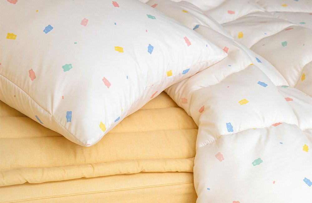 韓國 Maatila - 可水洗超細纖維桃皮感四季被-軟糖熊熊