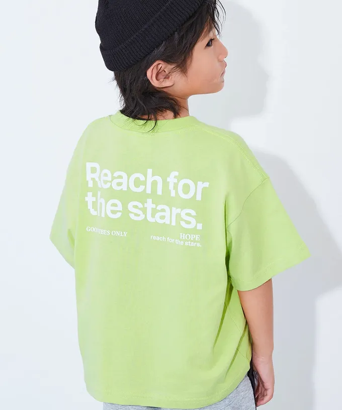 日本 devirock - 100%棉 定番印花短袖上衣-別在意！-摩登紫