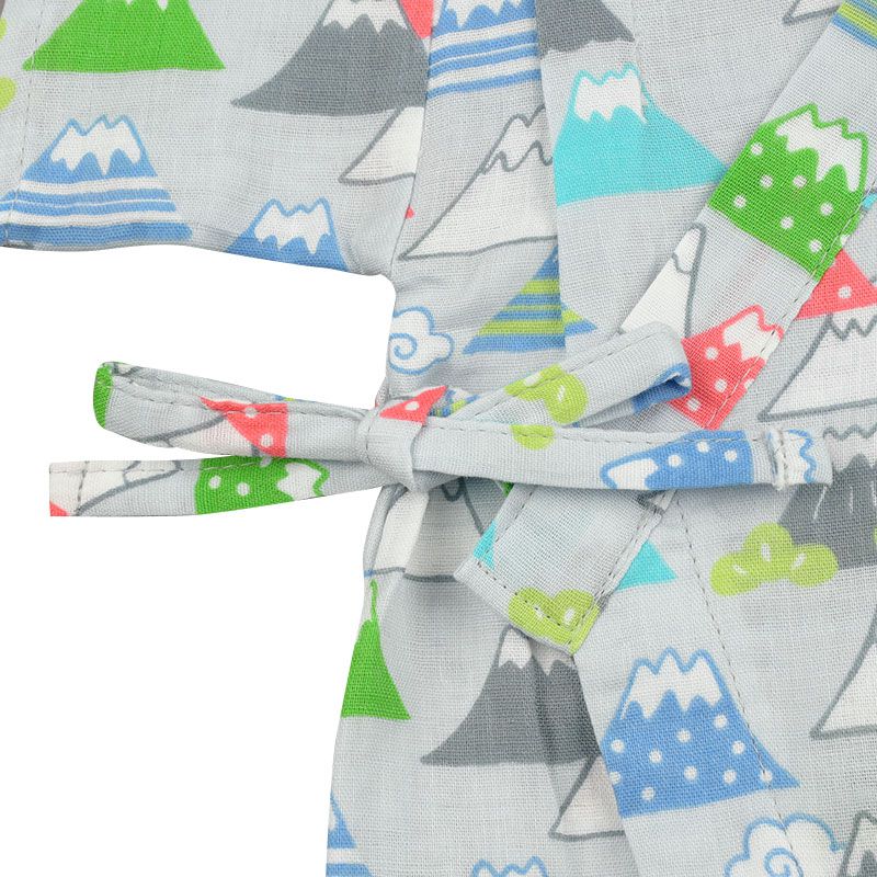 akachan honpo - 甚平包屁衣-富士山-灰色