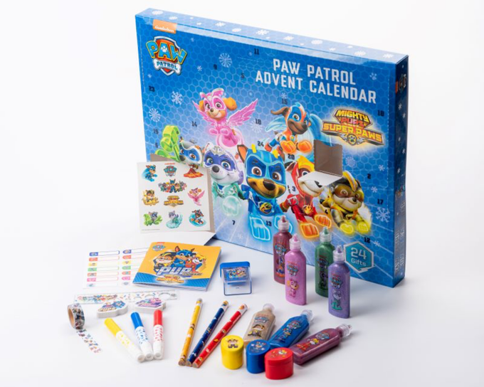 汪汪隊立大功 - 聖誕倒數降臨曆-經典版-手指偶款-贈聖誕系列紋身貼紙*1張