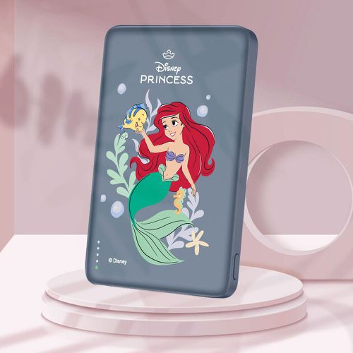 ✂附wh貼紙 迪士尼 20W PD超薄磁吸無線快充行動電源 5000mAh-小美人魚