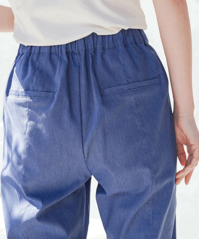 日本 Bab - 接觸冷感 UVcut定番美腳九分褲-白