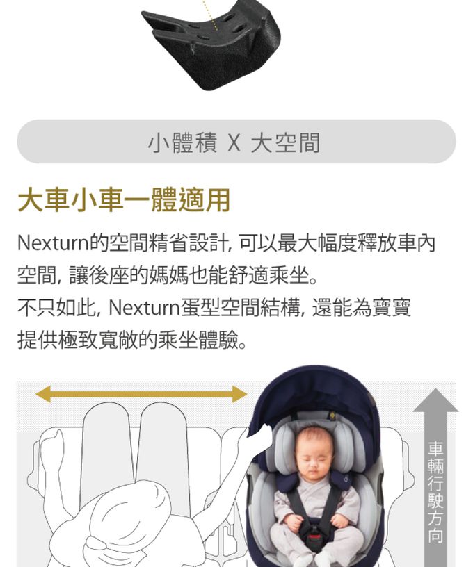 日本 Combi - Nexturn 21MC ISOFIX-懷抱式床型汽座-紳士藍-(18kg以下) 贈 Pro 360 PLUS消毒烘乾鍋組(隨機配色)