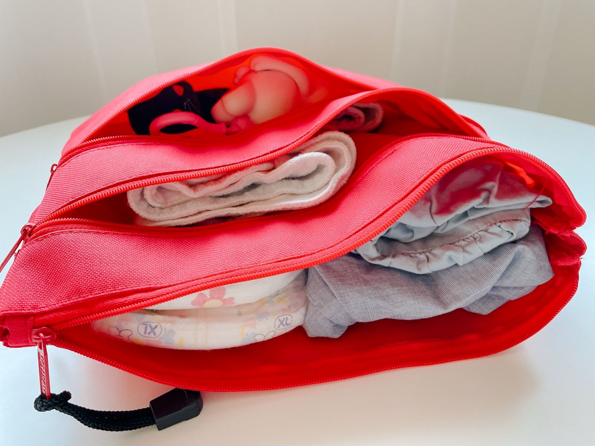 理理 liil - 紋理三拉鏈收納文件袋-風鈴藍 (M-250x190x45mm)