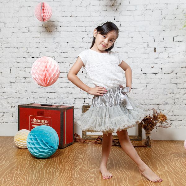 日安朵朵 - 女嬰童雪紡蓬蓬裙-豌豆公主