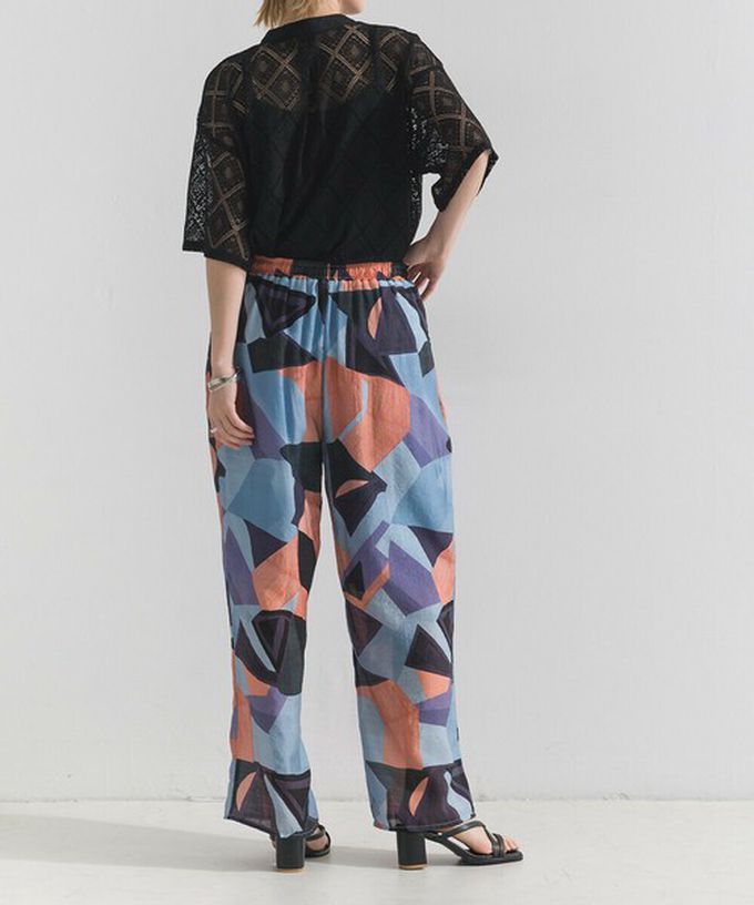 日本 le colis - [人氣款]個性派印花輕盈寬褲-斑點-黑