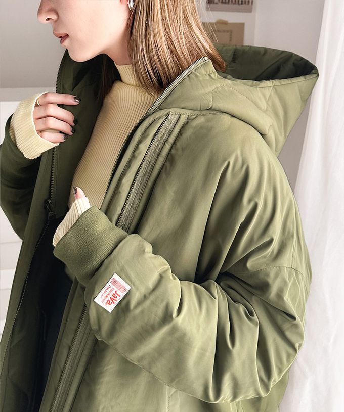 日本 Classical Elf - 超強8way 聯名雙面絎縫寬版外套(帽可拆)-象牙