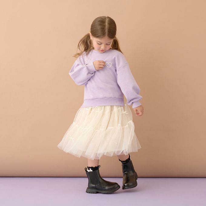 日本 Lycee mine - 甜蜜蝴蝶結裝飾蛋糕紗裙-靛