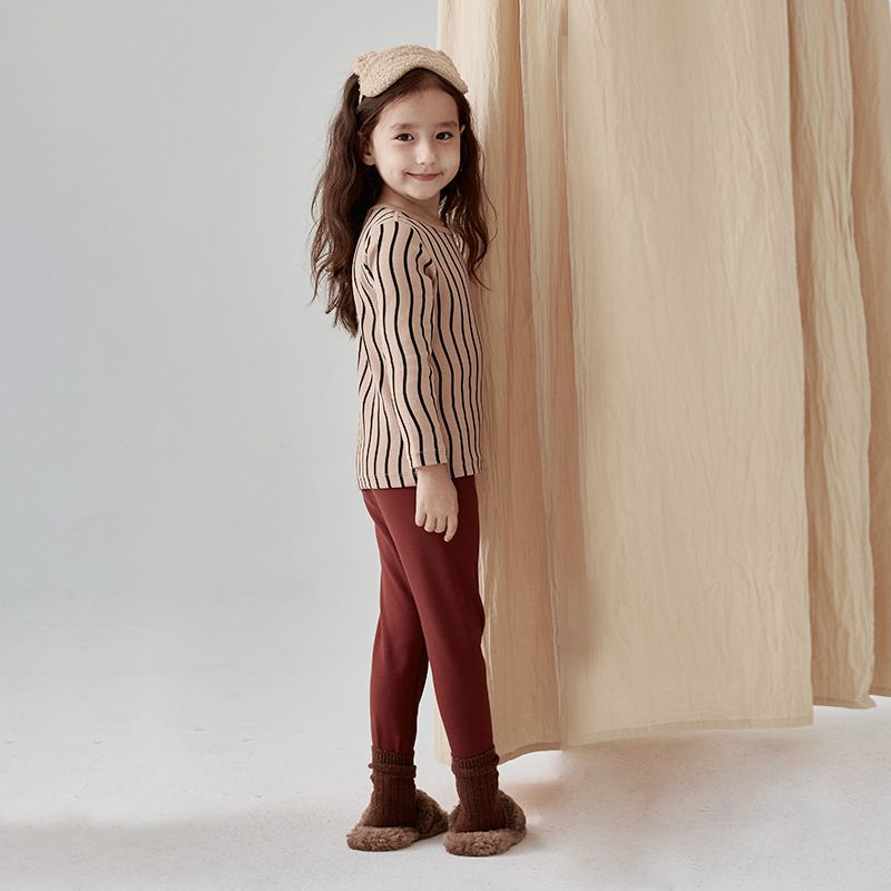 (無螢光劑)厚磅圓領長袖家居服套裝-滿滿葉片-深紫色