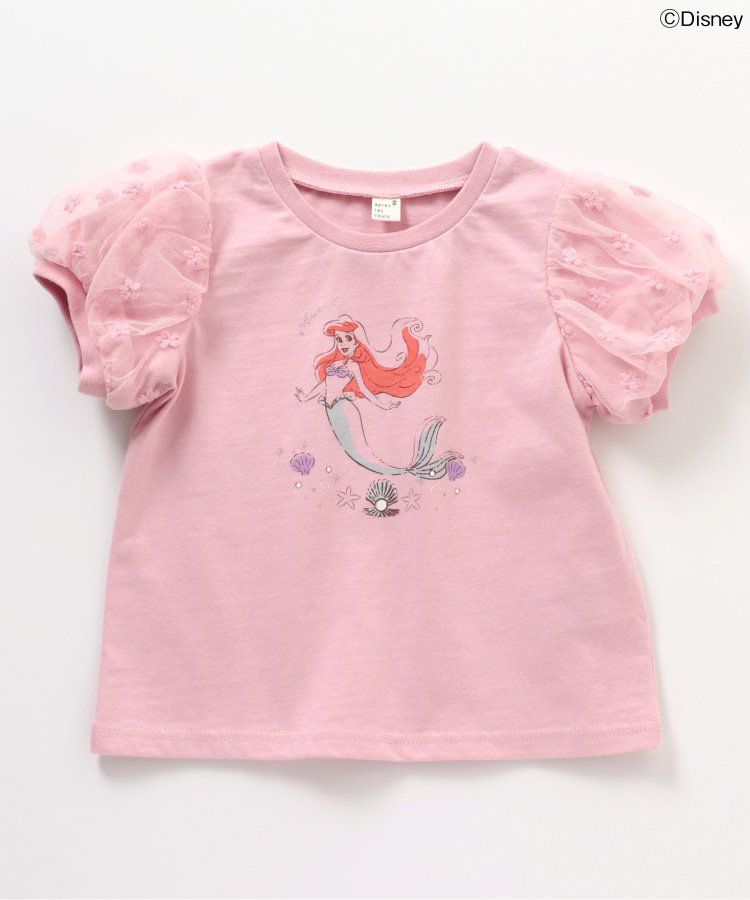 日本 apres les cours - 迪士尼 公主蕾絲澎澎短袖上衣-冰雪奇緣-水藍