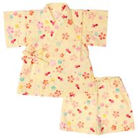 akachan honpo - 兩件式甚平-金魚-黃色-日本製