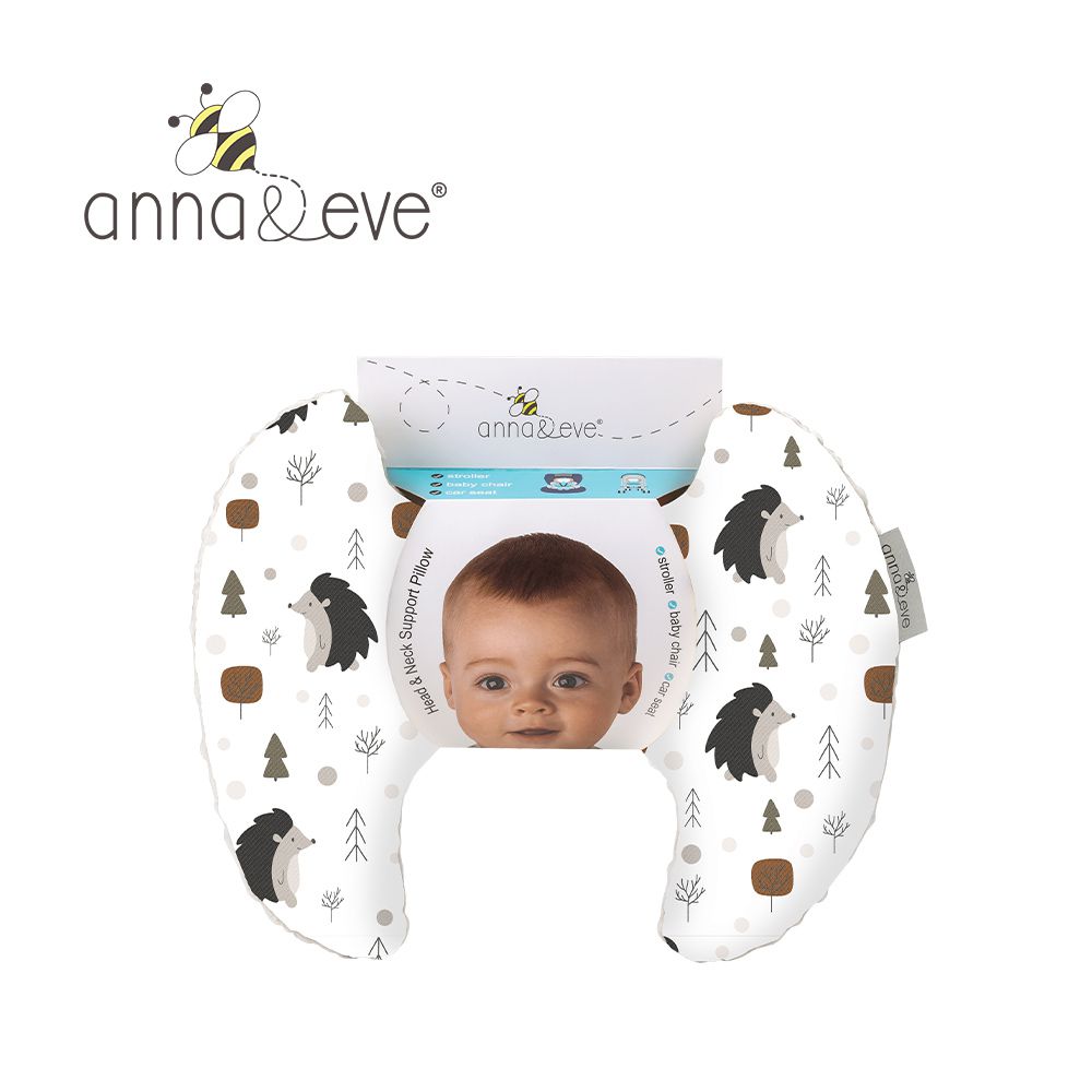 美國 嬰幼兒頭頸支撐保護枕-刺蝟探險