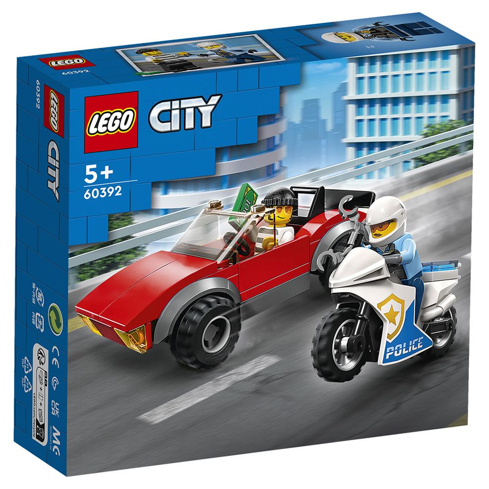 樂高 LEGO - 樂高積木 LEGO《 LT60392 》City 城市系列 - 警察摩托車飛車追逐