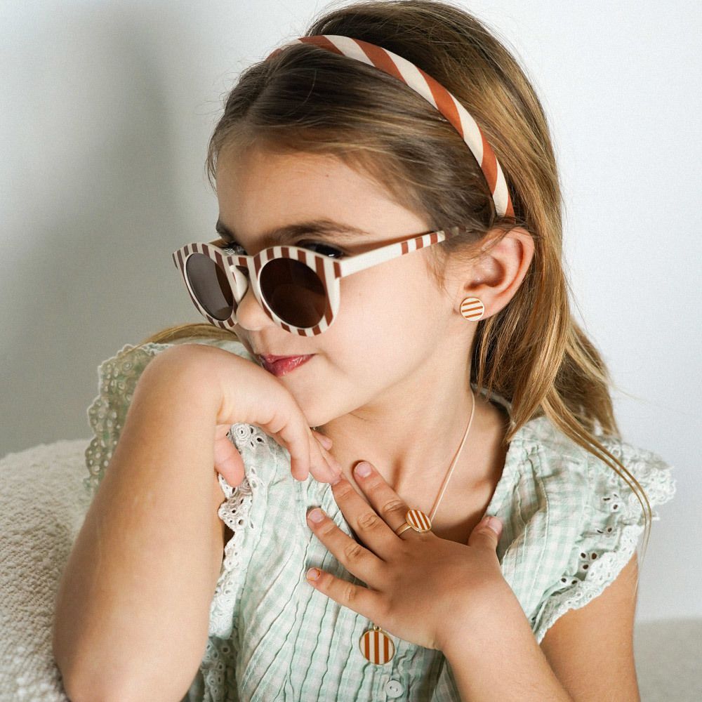 丹麥 GRECH & CO. - 耳環二對組-條紋 (適用於3歲以上)