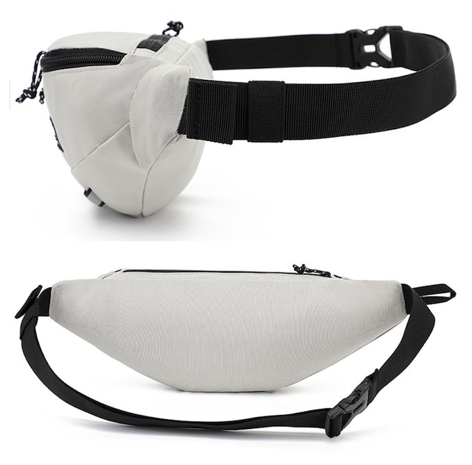 Heine 海恩 - WIN-B1001 輕量腰包 胸包 斜背包 旅行必備 兩個夾層空間 歐洲旅行防盜防偷斜前背包 男女適用-黑色