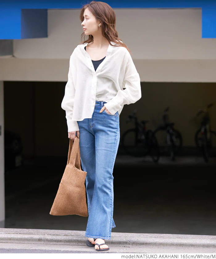 日本 COCA - 輕薄透膚質感長袖襯衫/外套-灰