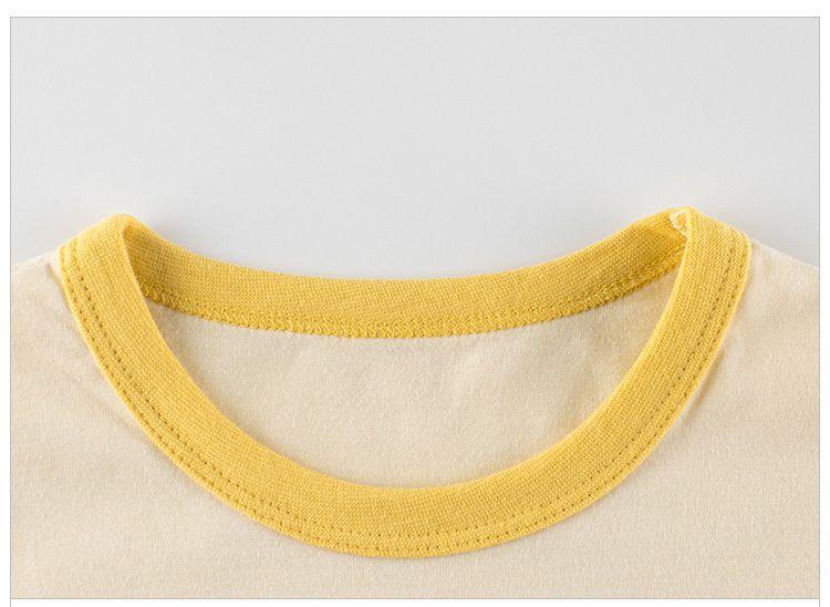 純棉短袖上衣-愛心熊熊-杏色