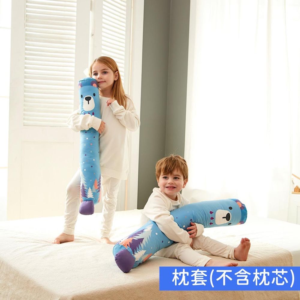 韓國 Hello HiZoo - 手工製多功能防蟎抗菌兒童長條抱枕套-守護熊