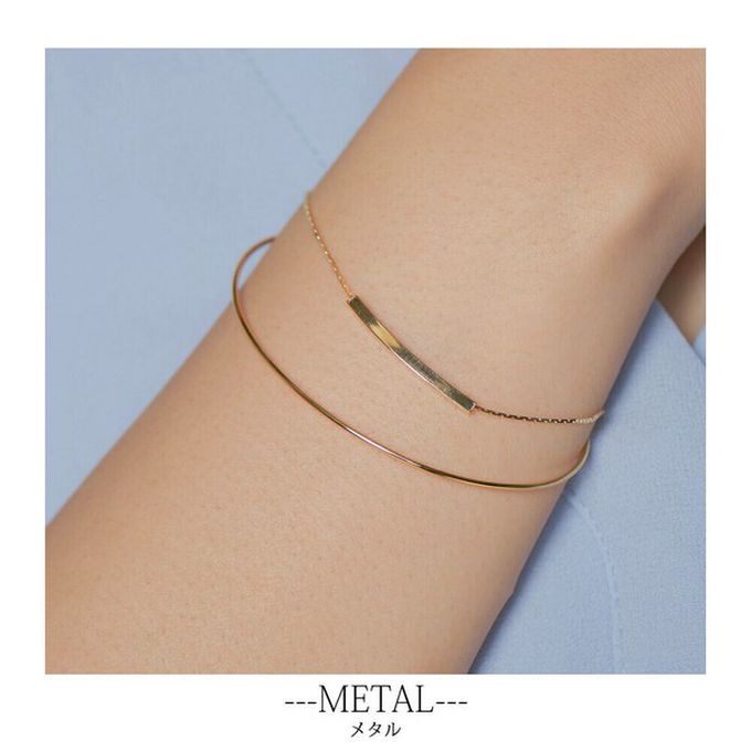 日本 Melody Accessory - 日本製 柔美細緻雙層手鏈-三顆珍珠-銀