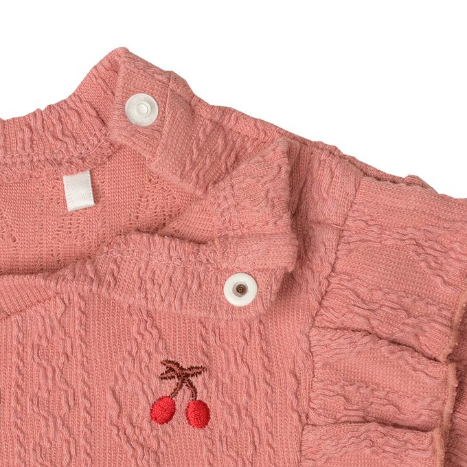 akachan honpo - 長袖包屁衣 蓬蓬版型-刺繡-紅色