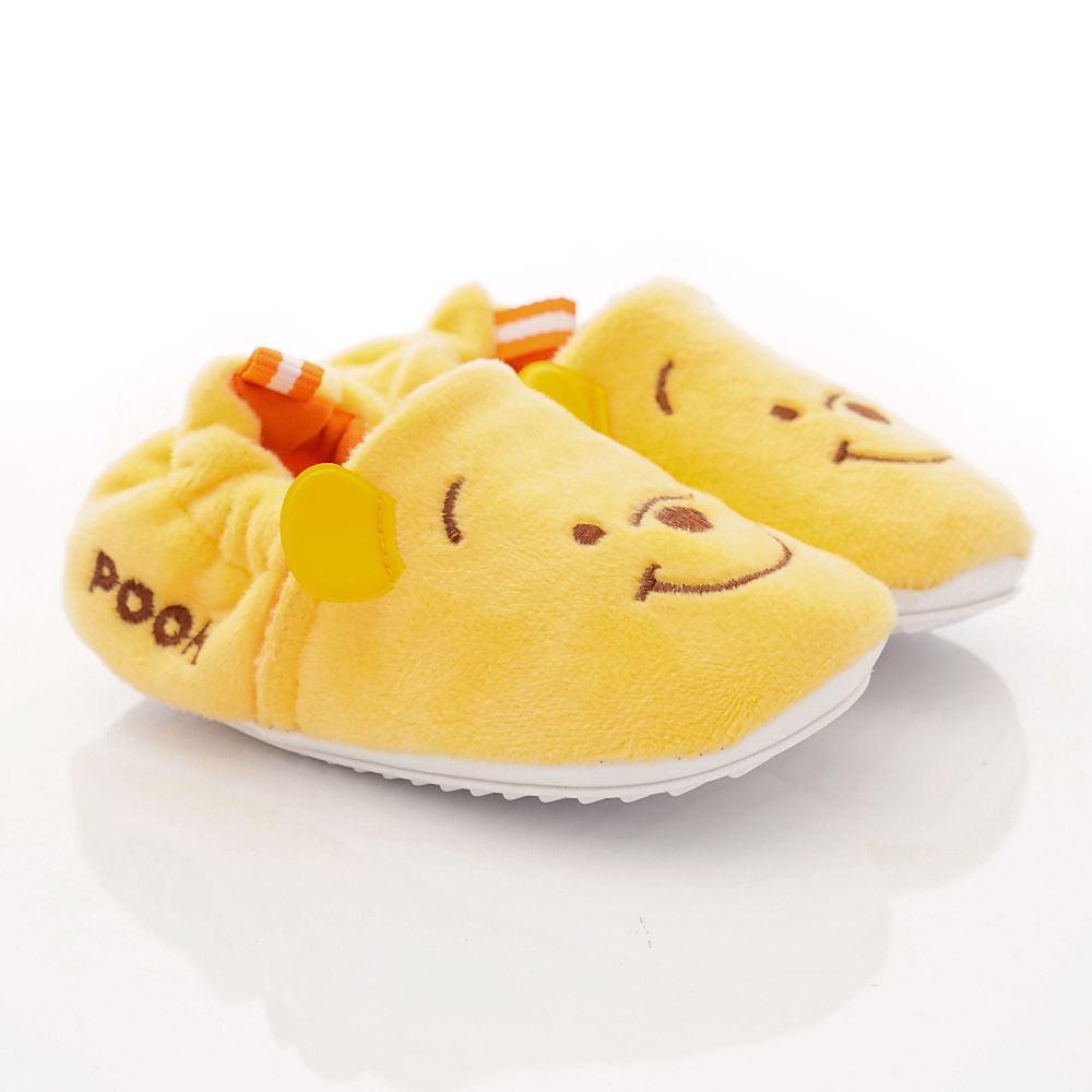 Disney - 迪士尼童鞋-維尼電繡絨毛學步鞋款 (寶寶段)-黃