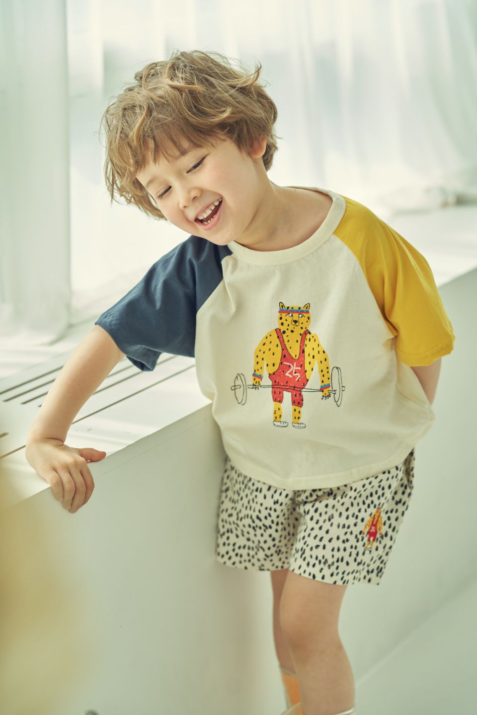 韓國 Mimico - 花豹小短褲-象牙白