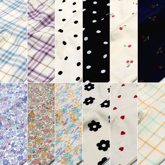 日本 Chil2 - 百搭印花彈力七分褲-點點-黑