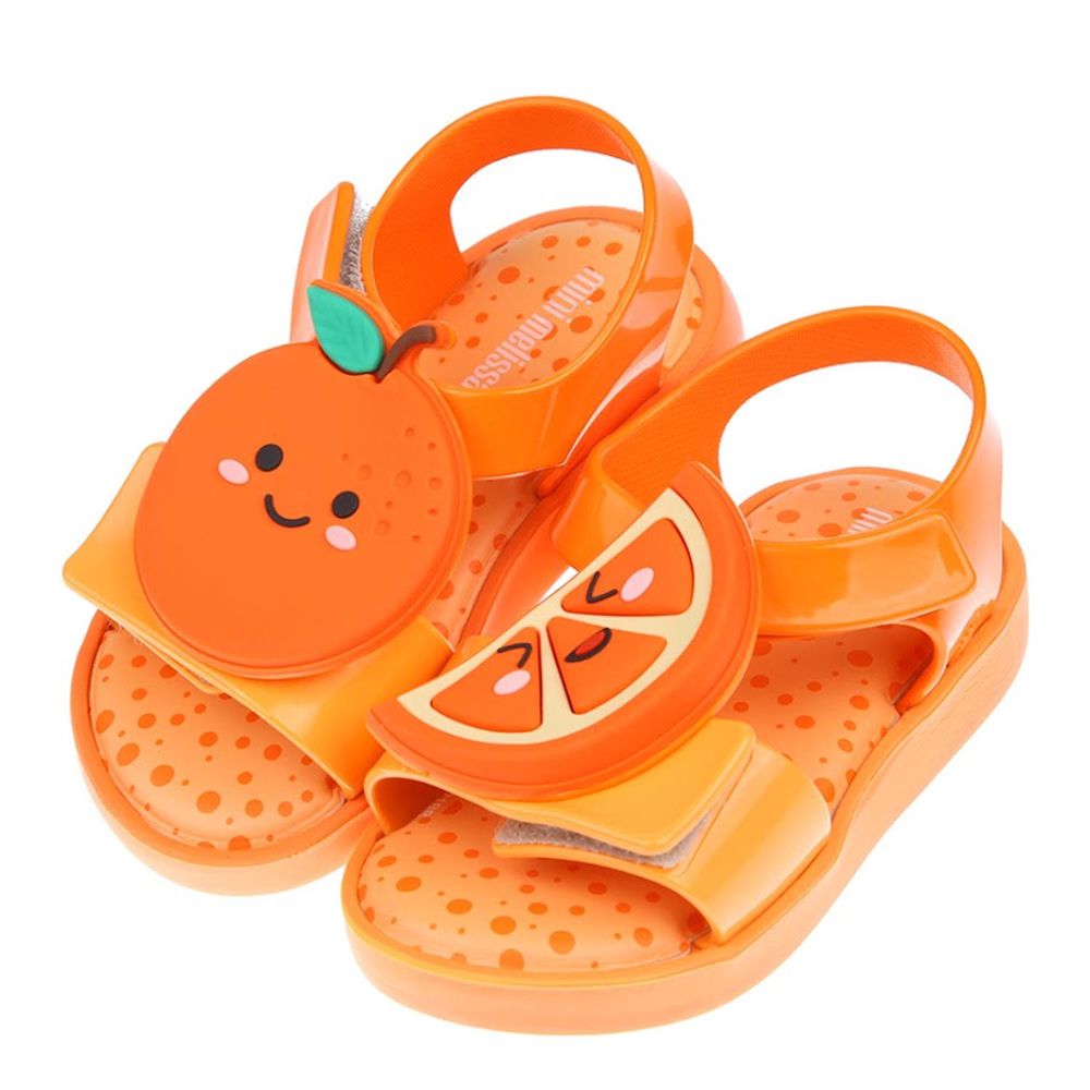 Melissa - 繽紛水果橘子橘色兒童涼鞋香香鞋-橘色