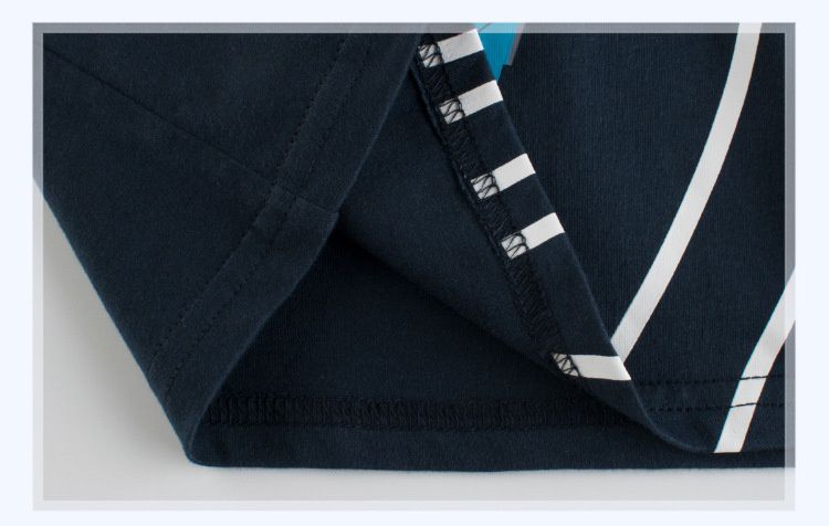 純棉短袖上衣-車車比賽-深藍色