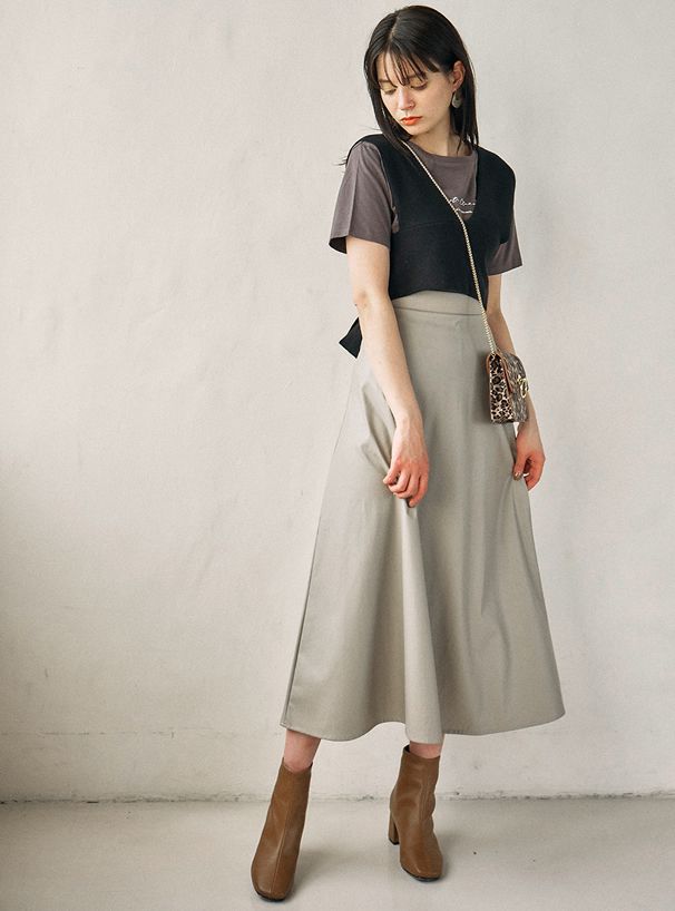 日本 GRL - 後大蝴蝶結綁帶層次穿搭針織背心-青春綠