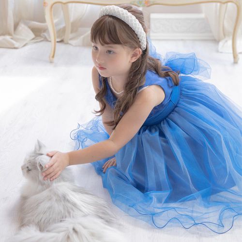 日本 Catherine Cottage - 夢幻層次蝴蝶結洋裝/小禮服-寶石藍