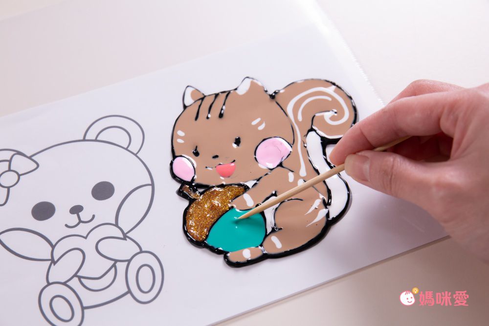 nunukids - 玩色系列- MIT無毒創意玻璃彩繪貼 - 18 大全套-盒裝