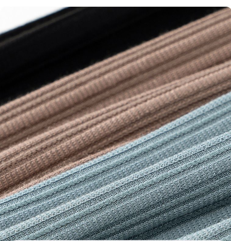 冰絲涼感素色螺紋防蚊褲/空調褲-棕色