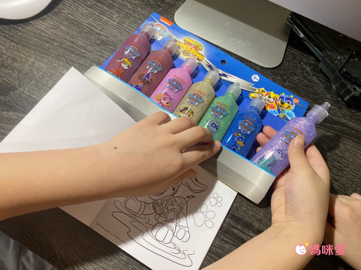 汪汪隊立大功 - 3D立體金蔥膠組7色-紅/藍/黃/綠/粉紅/紫/橘紅