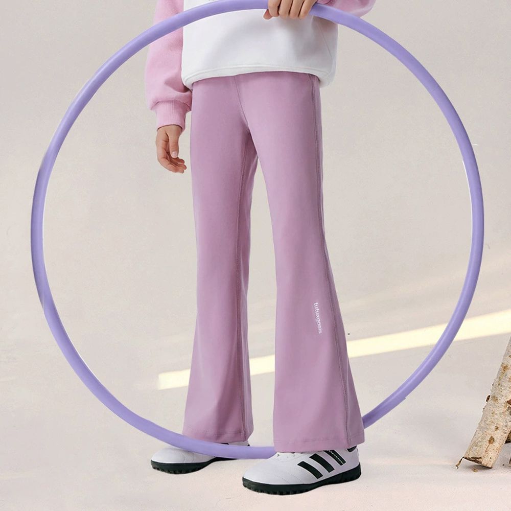 3倍高彈運動喇叭長褲-粉色